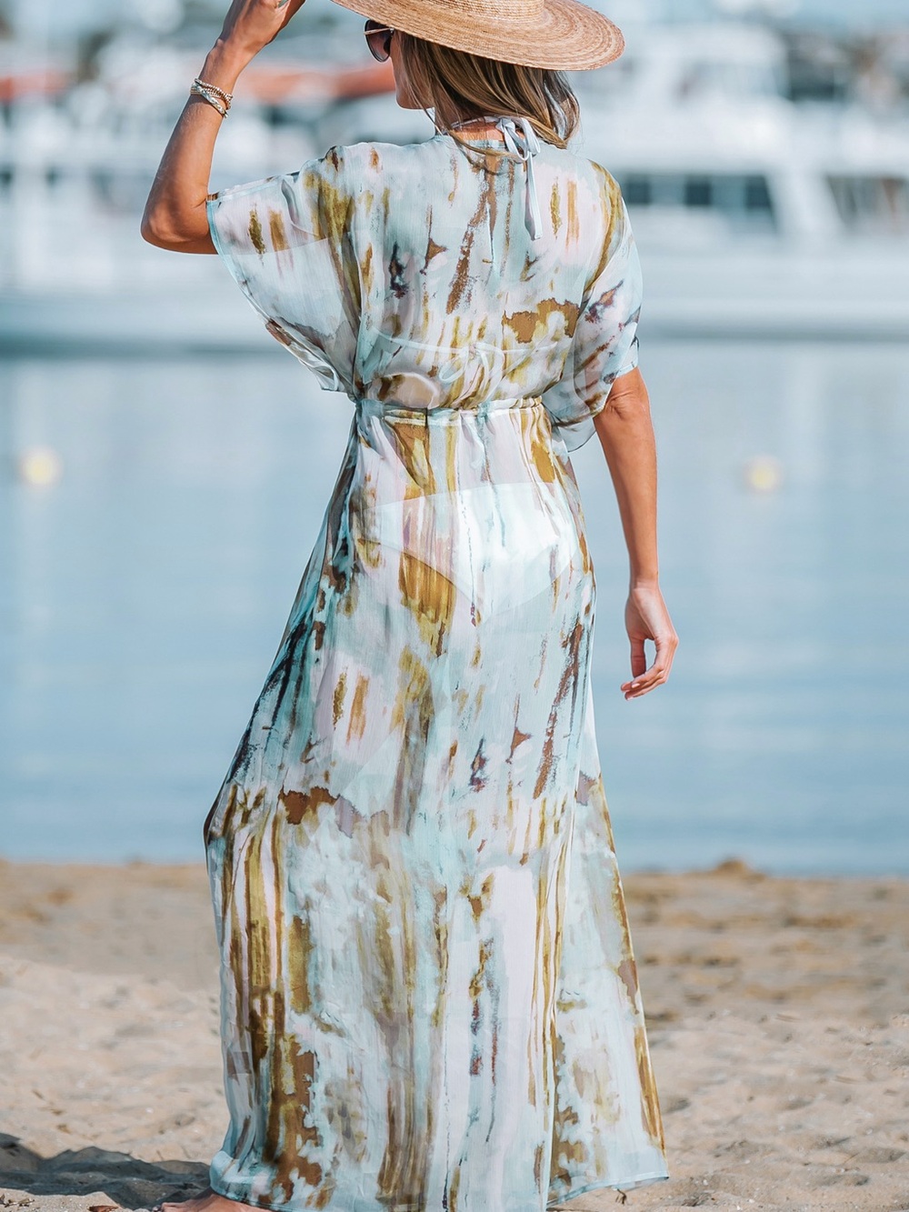 BNWT Cupshe Ombré Wash Drawstring Coverup